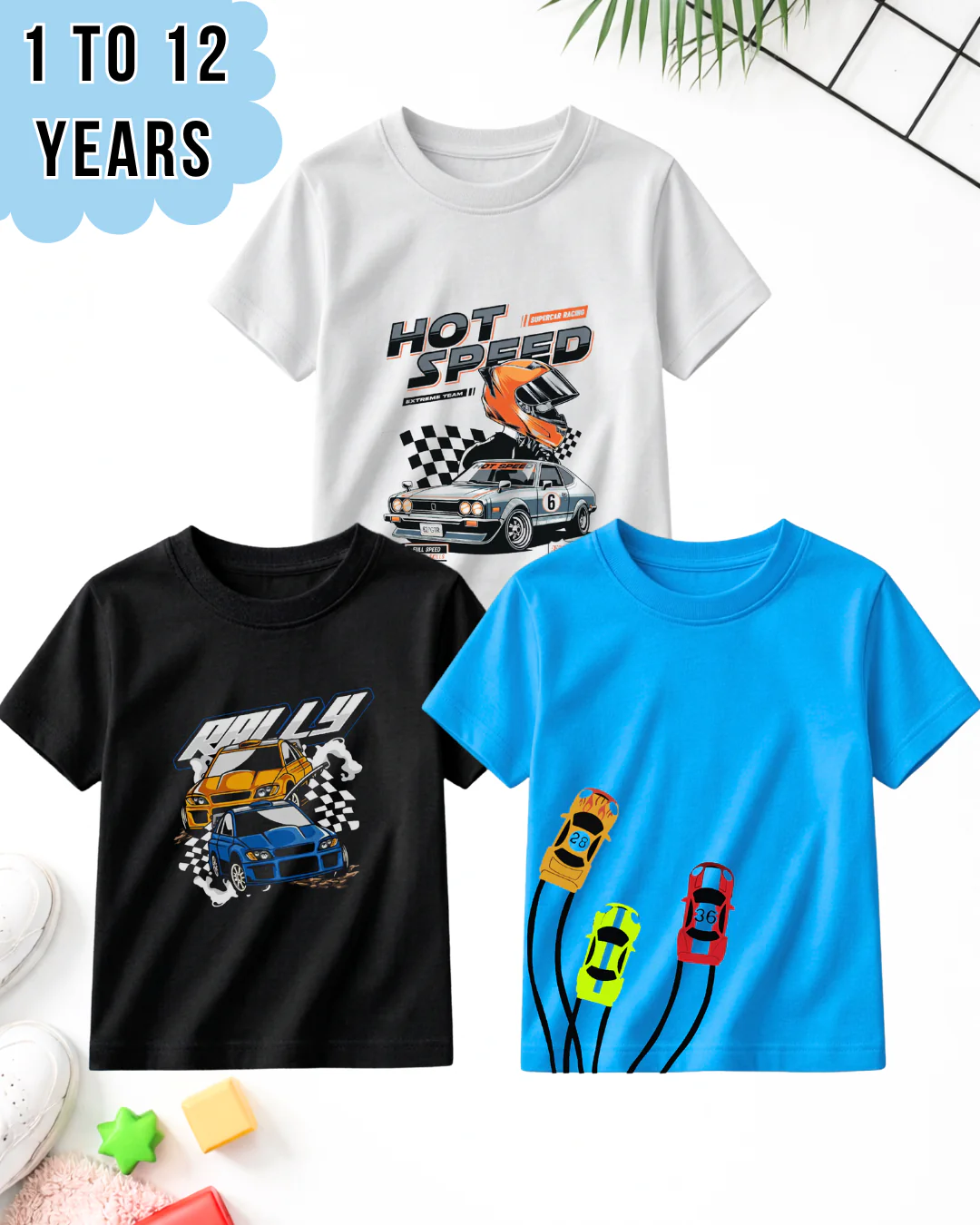 3 PCs Kids Printed Tee 3
