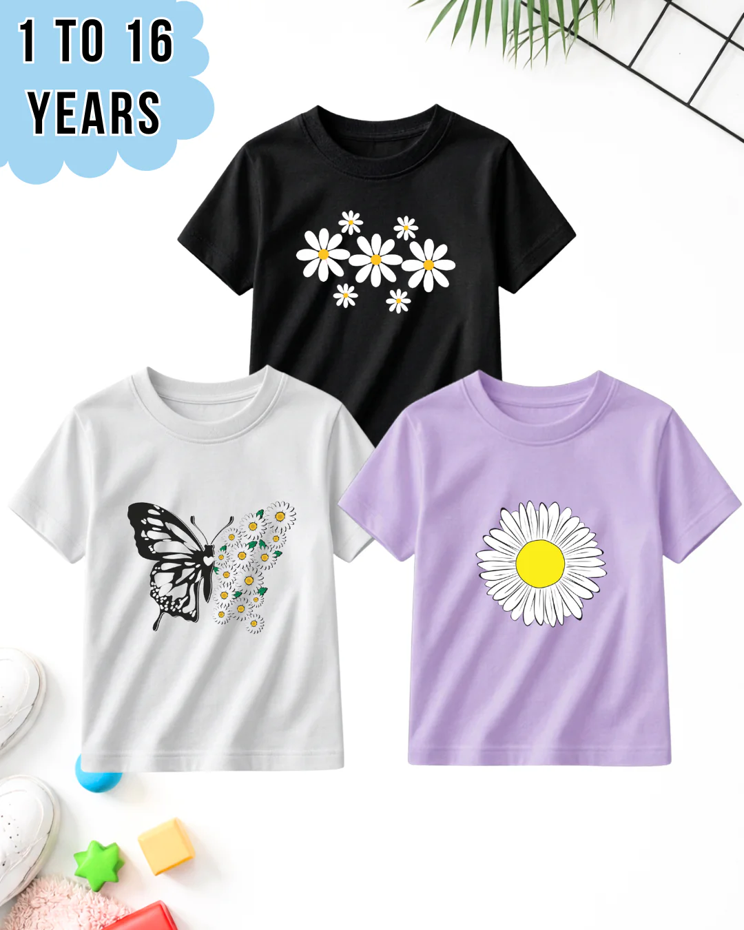 3 PCs Kids Printed Tee 2